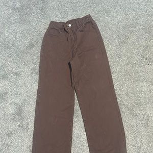 Brown high waisted flared jeans
